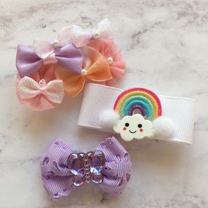 New 3 Bow Bundle for Dogs, Girls & Babies & Fun Kawaii Girls🎀